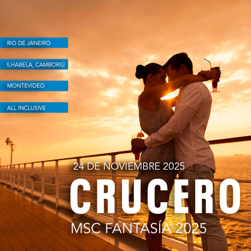 8 noches de lujo y aventura en el MSC Fantasía: ¡Sumate ya!